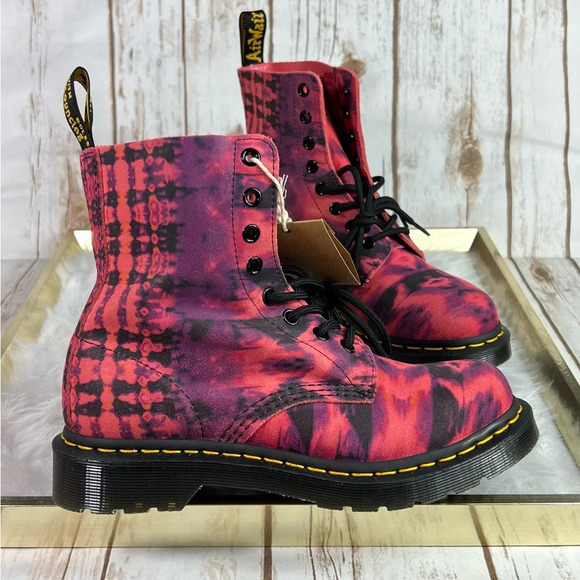 New Dr. Martens 1460 Pascal Tie Dye Suede Leather Lace up Boots - Picture 2 of 11